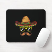 Funny Cinco de Mayo Funny Sombrero Hut mit Sungl Mousepad (Mit Mouse)