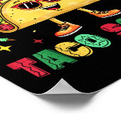 Funny Cinco De Mayo Funny Taco Squad Sombrero Hat Poster (Ecke)