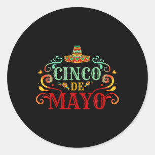 Funny Cinco De Mayo für mexikanisches Party Runder Aufkleber