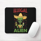 Funny Cinco De Mayo Illegal Alien Drinken Mousepad (Mit Mouse)