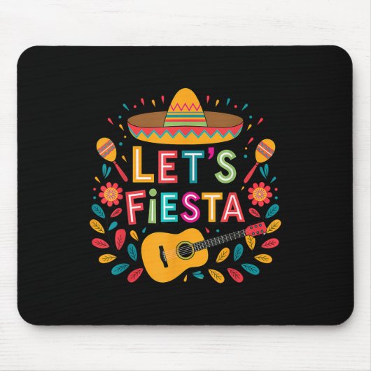 Funny Cinco De Mayo Lasse Fiesta Sombrero Hat Men Mousepad (Vorne)