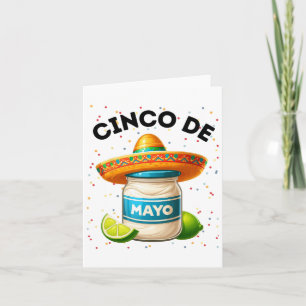 Funny Cinco De Mayo Mayonnaise Jar Fiesta Men Wome Karte