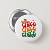 Funny Cinco De Mayo Mexican Fiesta 5 De Mayo Men W Button (Vorne & Hinten)