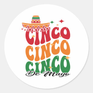 Funny Cinco De Mayo Mexican Fiesta 5 De Mayo Men W Runder Aufkleber