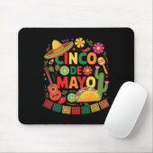 Funny Cinco De Mayo Mexican Sombrero Hat Männer Fr Mousepad (Mit Mouse)