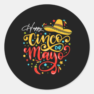 Funny Cinco De Mayo Party Fiesta 5 De Mayo Mexican Runder Aufkleber