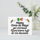 Funny Cinco de Mayo Postkarte (Stehend Vorderseite)