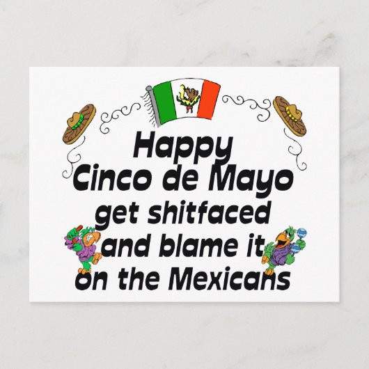 Funny Cinco de Mayo Postkarte (Vorderseite)