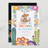 Funny Cinco De Mayo Sip und Salsa Cat FIESTA Einladung (Vorne/Hinten)