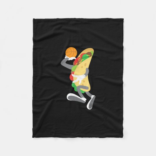 Funny Cinco De Mayo Taco Basketball Sport-Player Fleecedecke (Vorderseite)