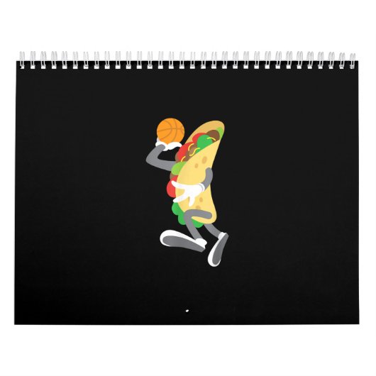 Funny Cinco De Mayo Taco Basketball Sportspieler Kalender (Titelbild)