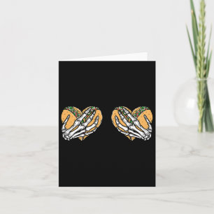 Funny Cinco De Mayo Taco Breast Skull Hands Karte