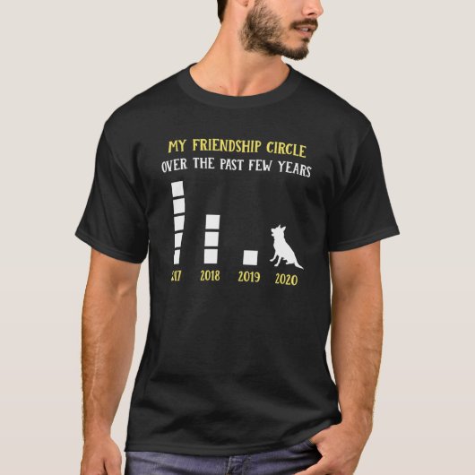 Funny Circle Friendship German Shepherd Apparel T-Shirt (Vorderseite)