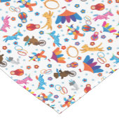 Funny Circus Cartoon niedliche Tiere Muster Kurzer Tischläufer (Ecke)