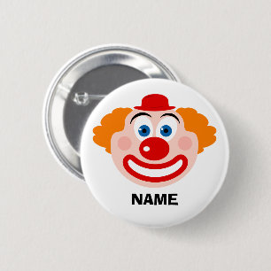 Funny Circus Clown Knöpfe mit individuelle Name Button