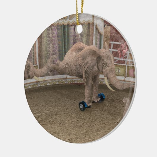 Funny Circus Elephants Keramik Ornament (Links)