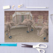 Funny Circus Elephants Seidenpapier (Handwerk)
