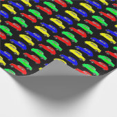 Funny Citroen 2 CV gepolstertes Muster Geschenkpapier (Ecke)