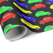 Funny Citroen 2 CV gepolstertes Muster Geschenkpapier (Rolleneckpunkt)