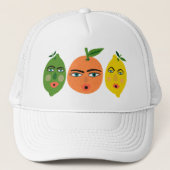 Funny Citrus Frucht Lemon Limon Orange Truckerkappe (Vorderseite)