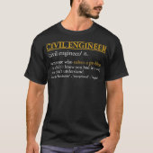 Funny CIVIL ENGINEER definition Birthday or Christ T-Shirt (Vorderseite)