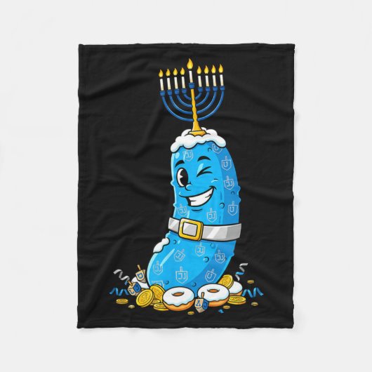 Funny Ckle Dreidel Menorah Hanukkah Kids Womens Me Fleecedecke (Vorderseite)