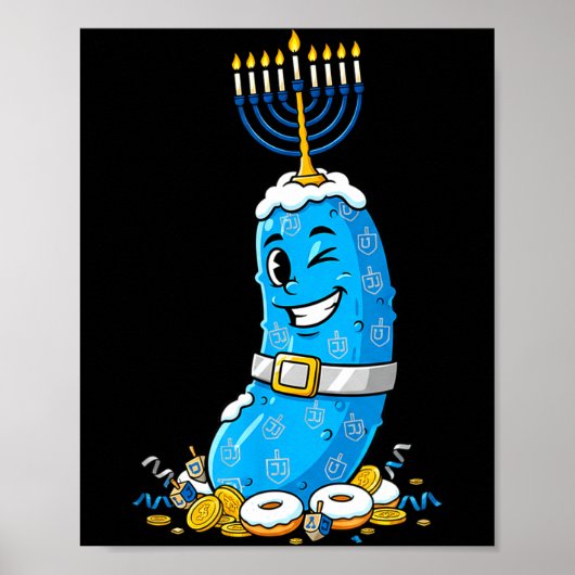 Funny Ckle Dreidel Menorah Hanukkah Kids Womens Me Poster (Vorne)
