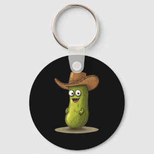Funny Ckle in Cowboy-Hutkostüm für Jungen und Mädc Schlüsselanhänger