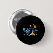 Funny Ckleball Dreidel Menorah Hanukkah Kids Women Button (Vorne & Hinten)
