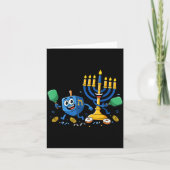 Funny Ckleball Dreidel Menorah Hanukkah Kids Women Karte (Vorderseite)