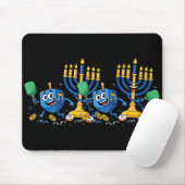 Funny Ckleball Dreidel Menorah Hanukkah Kids Women Mousepad (Mit Mouse)