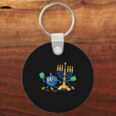 Funny Ckleball Dreidel Menorah Hanukkah Kids Women Schlüsselanhänger (Vorderseite)