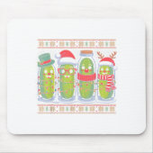 Funny Ckles Christmas Lights Santa Hat Xmas Ugly S Mousepad (Vorne)