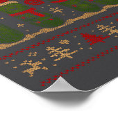 Funny Ckles Christmas Lights Santa Hat Xmas Ugly S Poster (Ecke)