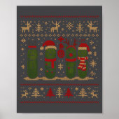 Funny Ckles Christmas Lights Santa Hat Xmas Ugly S Poster (Vorne)