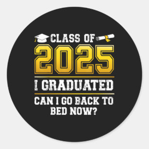 Funny Cl von 2025 ich Abitur kann ich gehen, um zu Runder Aufkleber