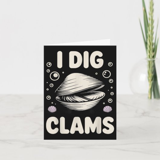 Funny Clam Digging Design für Männer Frauen Clam D Karte (Vorderseite)