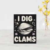 Funny Clam Digging Design für Männer Frauen Clam D Karte (Gelbe Blume)