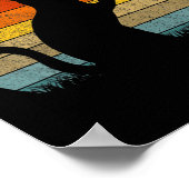 Funny Clarinet Cat Clarinet Player Musician Retro  Poster (Ecke)