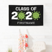 Funny Class of 2020 Virus Virtual Abschluss Black Banner (Insitu)