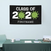 Funny Class of 2020 Virus Virtual Abschluss Black Banner (Messeveranstaltung)