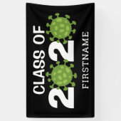 Funny Class of 2020 Virus Virtual Abschluss Black Banner (Vertikal)