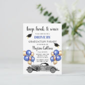 Funny Class of 2023 DRIVE BY Graduation Party Postkarte (Stehend Vorderseite)