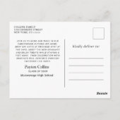 Funny Class of 2024 DRIVE BY Graduation Party Post Postkarte (Rückseite)