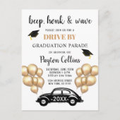 Funny Class of 2024 DRIVE BY Graduation Party Post Postkarte (Vorderseite)