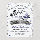 Funny Class of 2024 DRIVE BY Graduation Party Postkarte (Vorderseite)