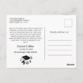 Funny Class of 2024 DRIVE BY Graduation Party Postkarte (Rückseite)