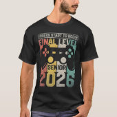 Funny Class Of 2026 Gamer Senior 2026 Designs T-Shirt (Vorderseite)