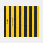 Funny Classic Bumble Bee Stripes Striptester Fleecedecke (Vorderseite (Horizontal))