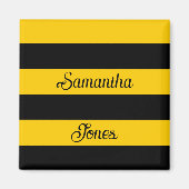 Funny Classic Bumble Bee Stripes Striptester Magnet (Vorne)